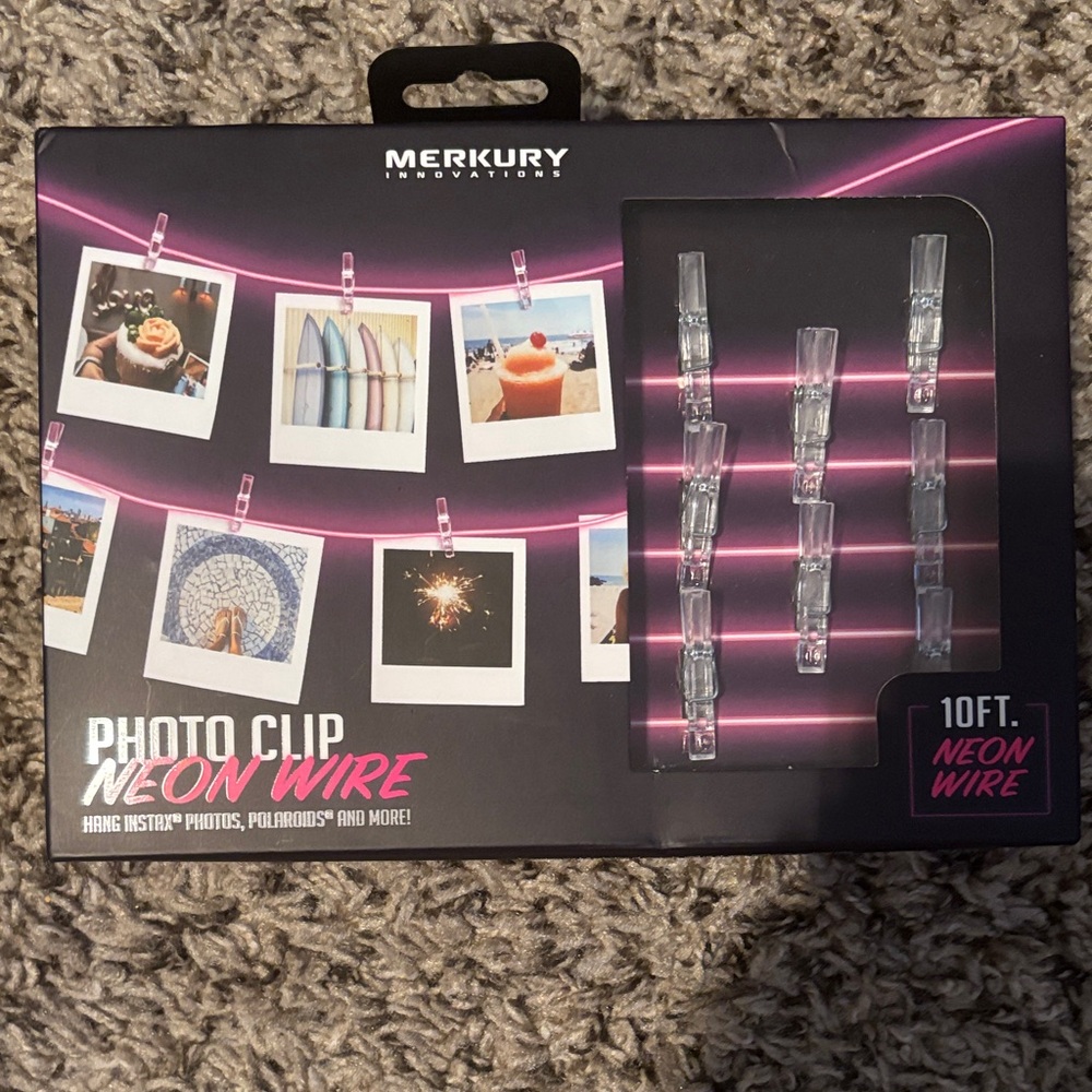 Merkury Innovations Pink Neon Photo Clip Wire